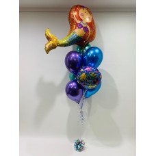 Mermaid Shape, Happy Birthday Latex and Foil